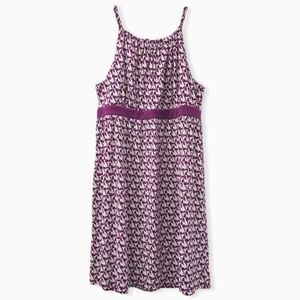✨️4/$20. LOFT Purple Halter Abstract Origami Crane Printed Mini Dress, PL